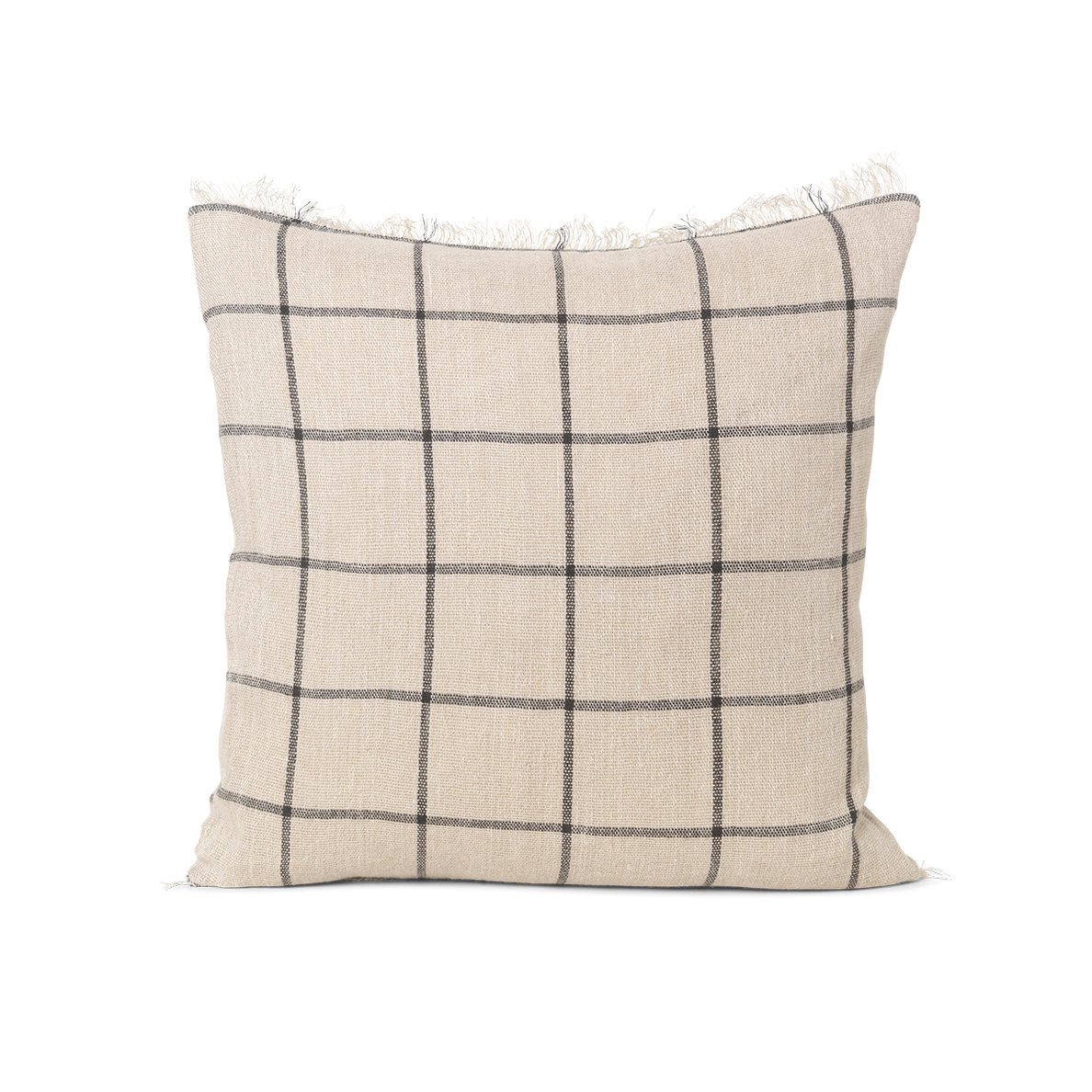 Ferm Living Calm kudde camel-black 48x48 cm | Scandinavisch Interieur | Kussens | Beige