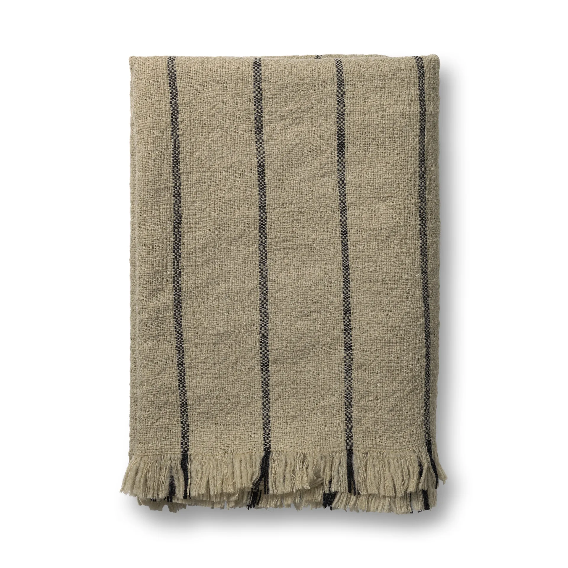 Calm wollen deken 120x180 cm, Camel/Black Ferm Living