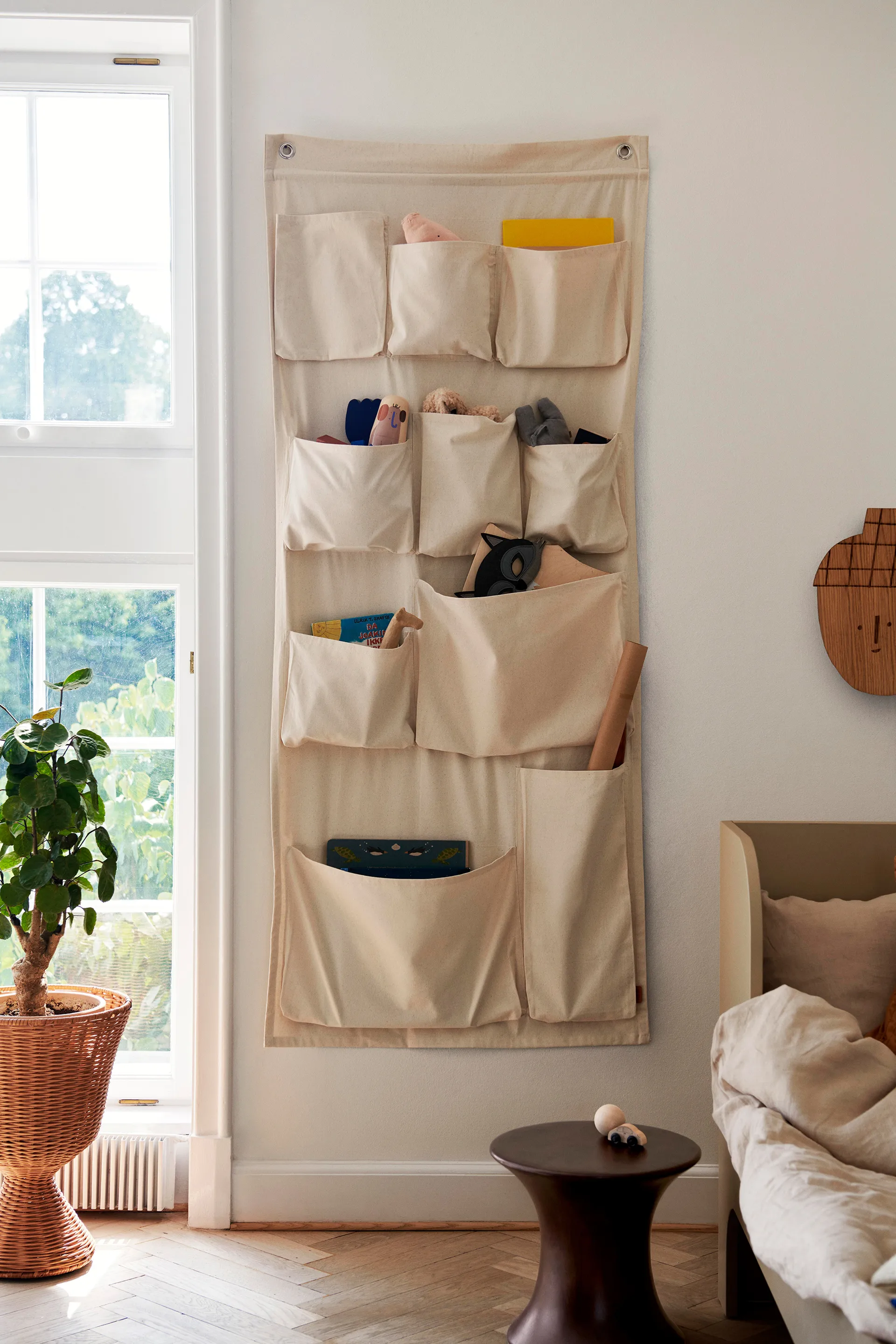 Canvas wall pockets opberger voor aan de muur, 70x160 cm Ferm Living