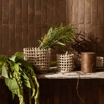 Ceramic gevlochten mand Ø16 cm - Cashmere - Ferm Living