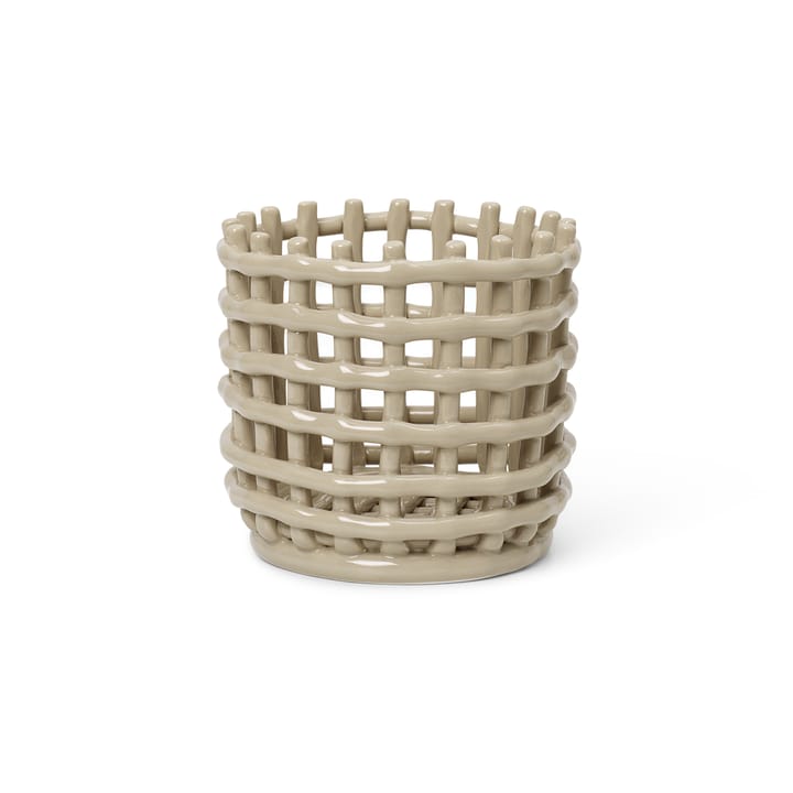 Ceramic gevlochten mand Ø16 cm - Cashmere - Ferm Living