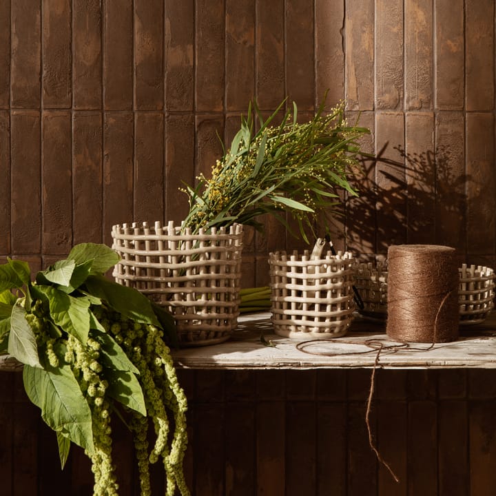 Ceramic gevlochten mand Ø16 cm, Cashmere Ferm Living