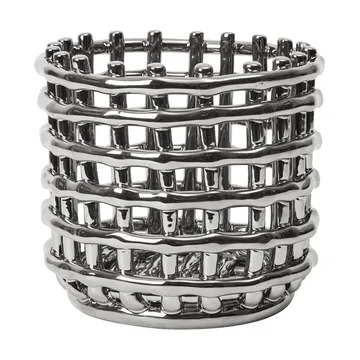 Ceramic gevlochten mand Ø16 cm - Silver - Ferm Living