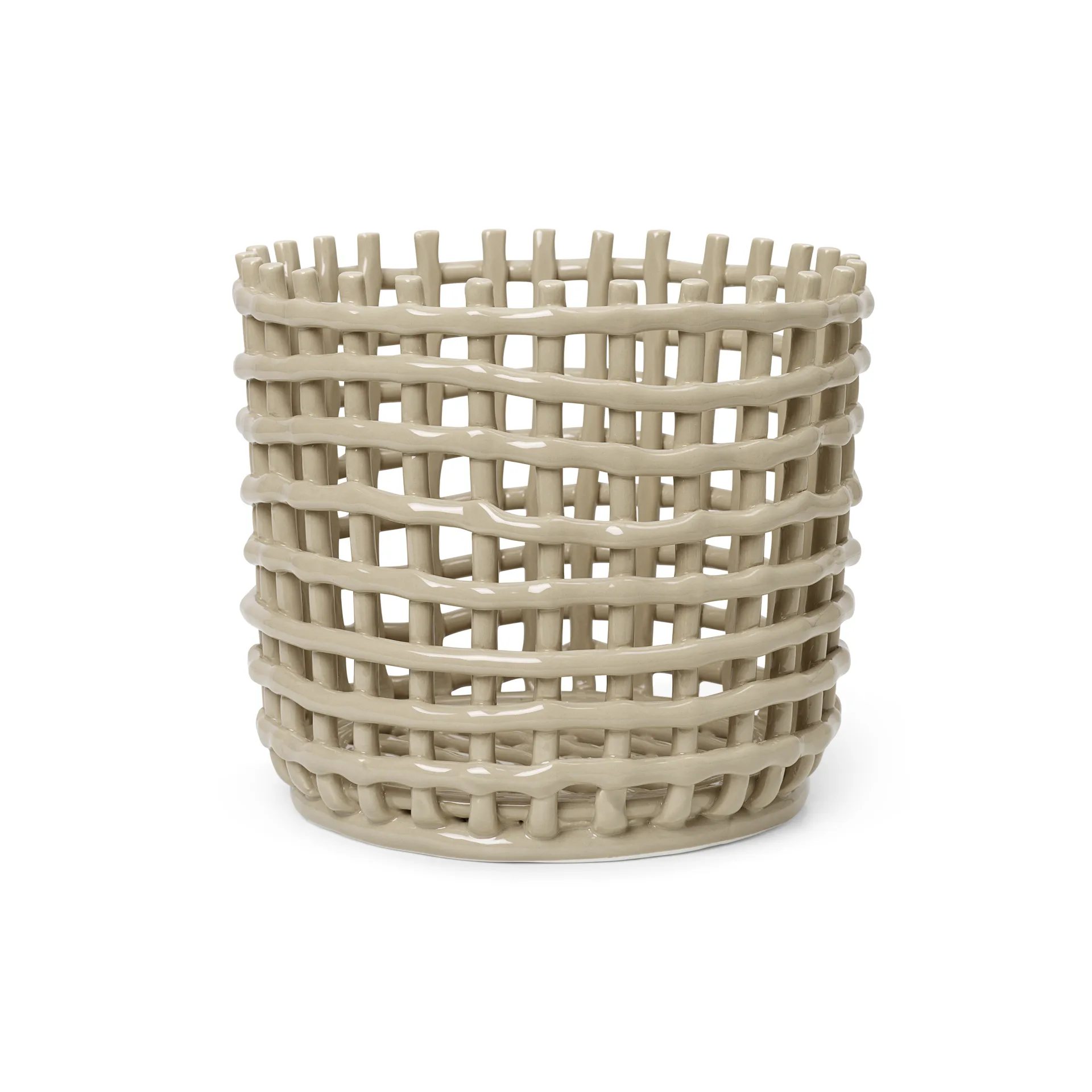 Ceramic gevlochten mand Ø23,5 cm, Cashmere Ferm Living