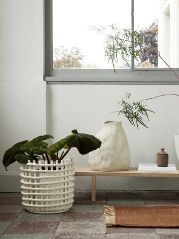 Ceramic gevlochten mand Ø35 cm - Off white - Ferm Living