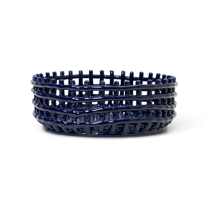 Ceramic gevlochten schaal  - Blue - Ferm Living