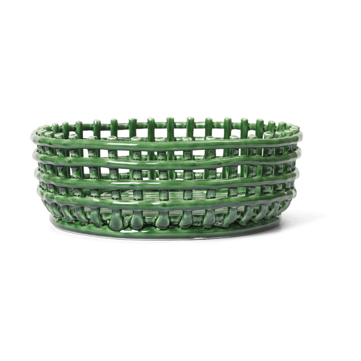 Ceramic gevlochten schaal  - Emerald Green - Ferm Living