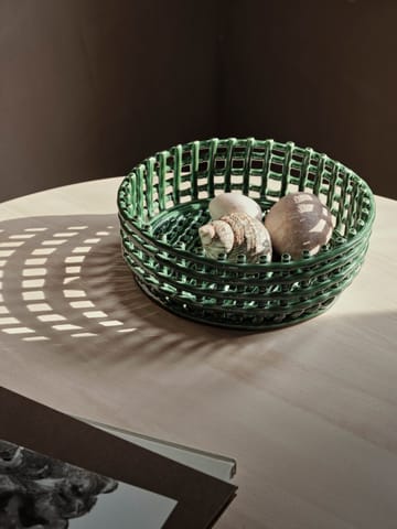 Ceramic gevlochten schaal  - Emerald Green - Ferm Living