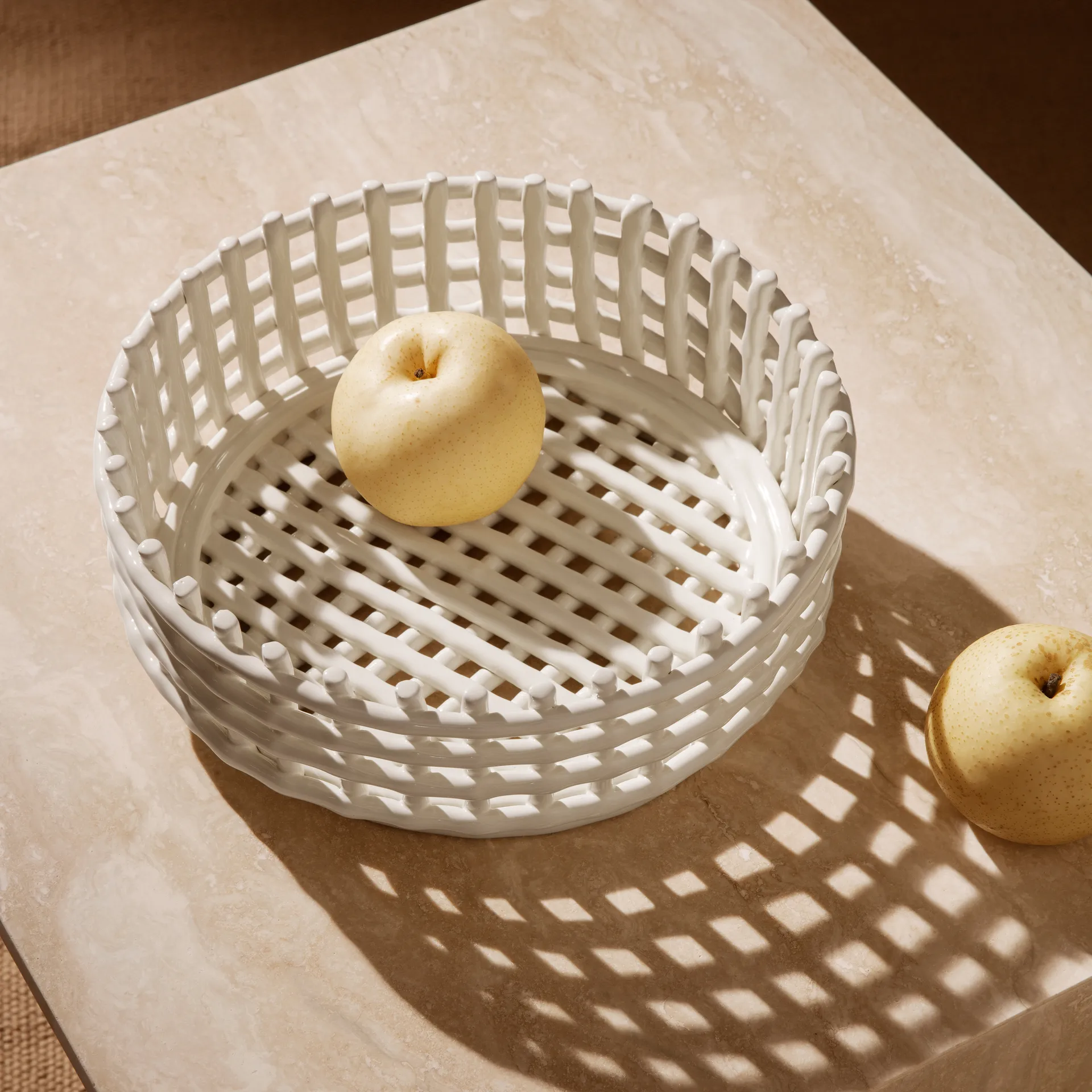 Ceramic gevlochten schaal , Off-white Ferm Living