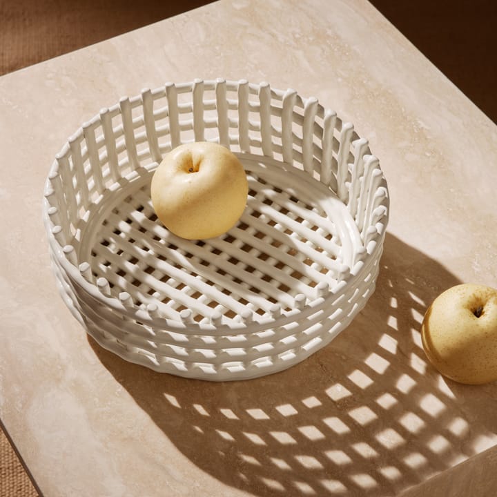Ceramic gevlochten schaal , Off-white Ferm Living