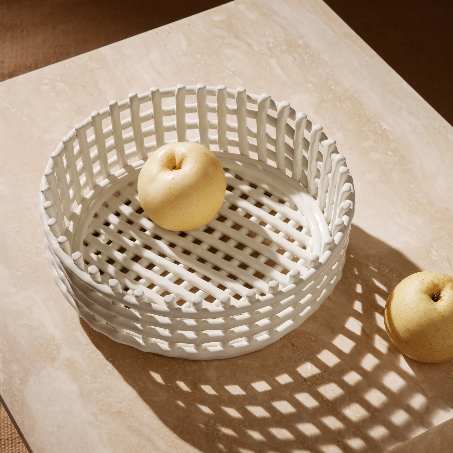 Ceramic gevlochten schaal , Off-white Ferm Living
