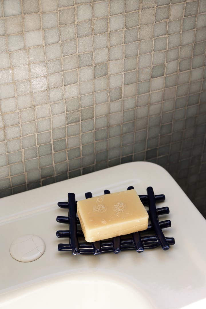 Ceramic zeepbakje 10x14,5 cm - Blue - ferm LIVING