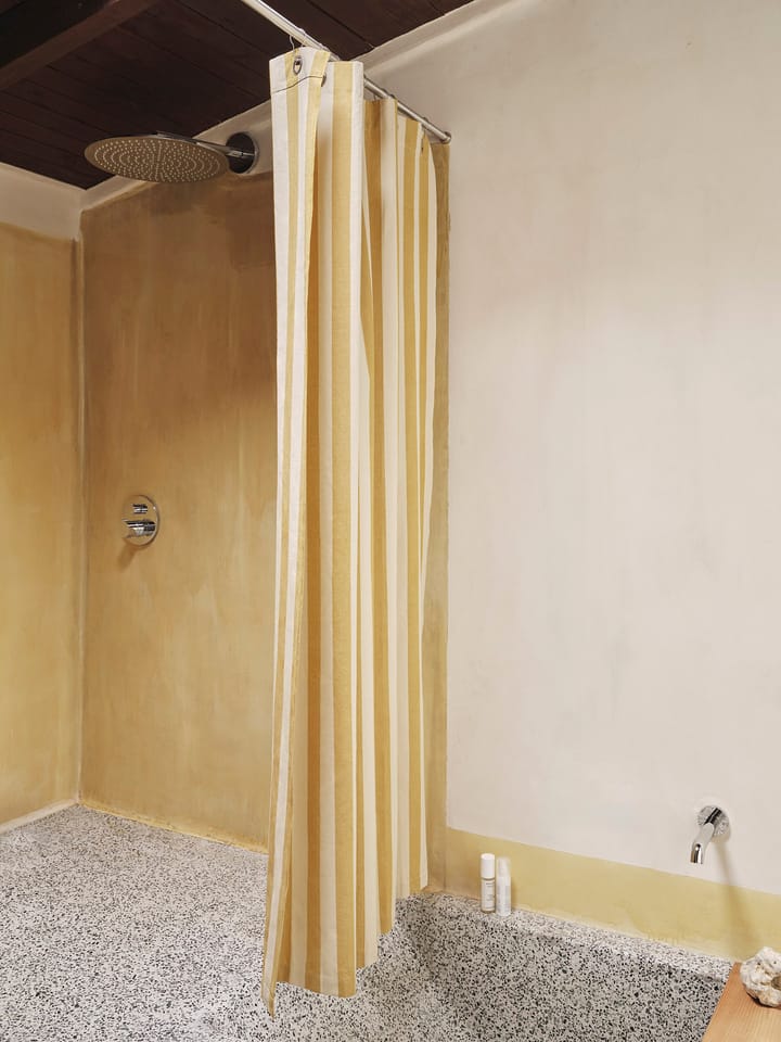 Chambray douchegordijn, Warm yellow-parchment Ferm Living
