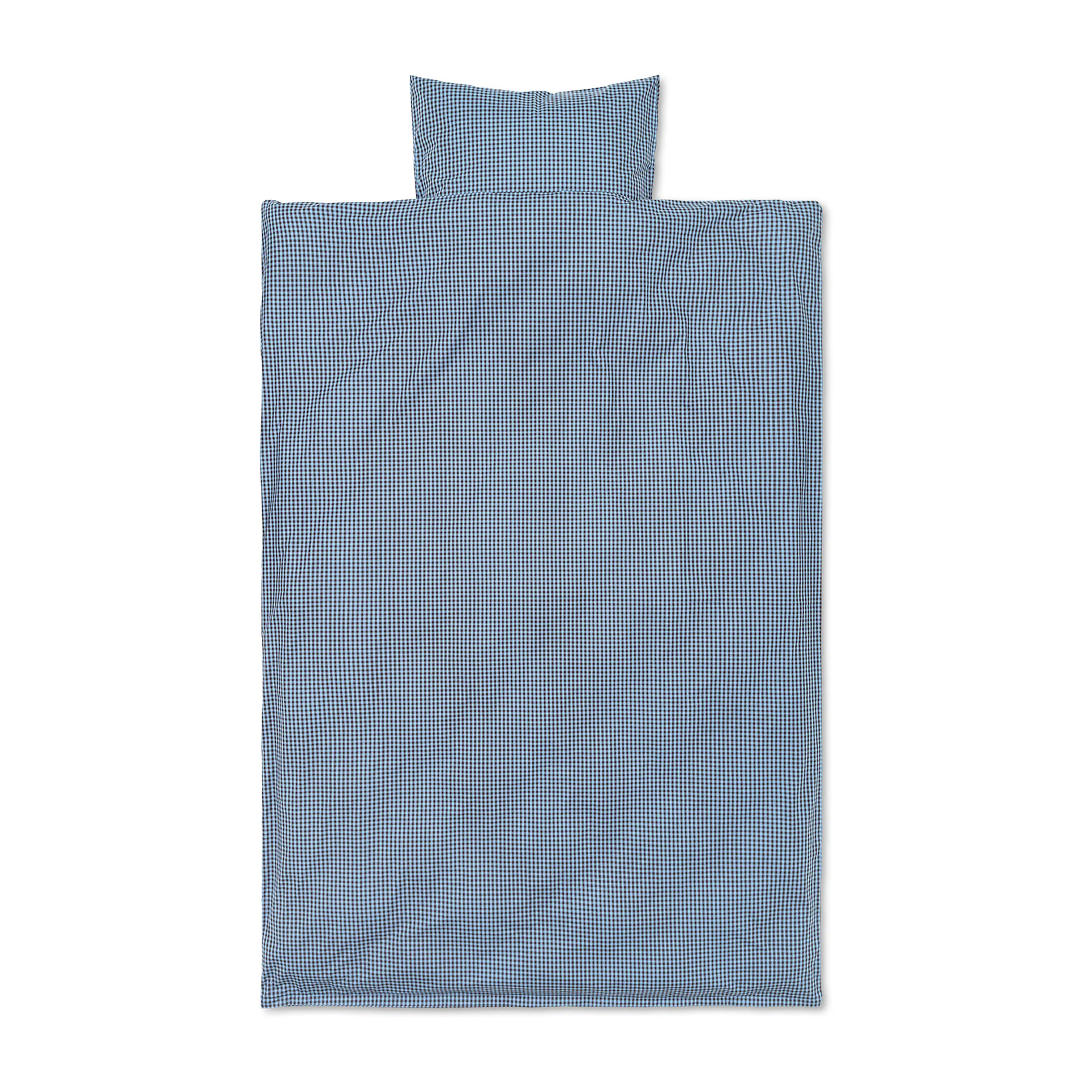 Check beddengoedset 140x200 cm, Faded blue-choco Ferm Living
