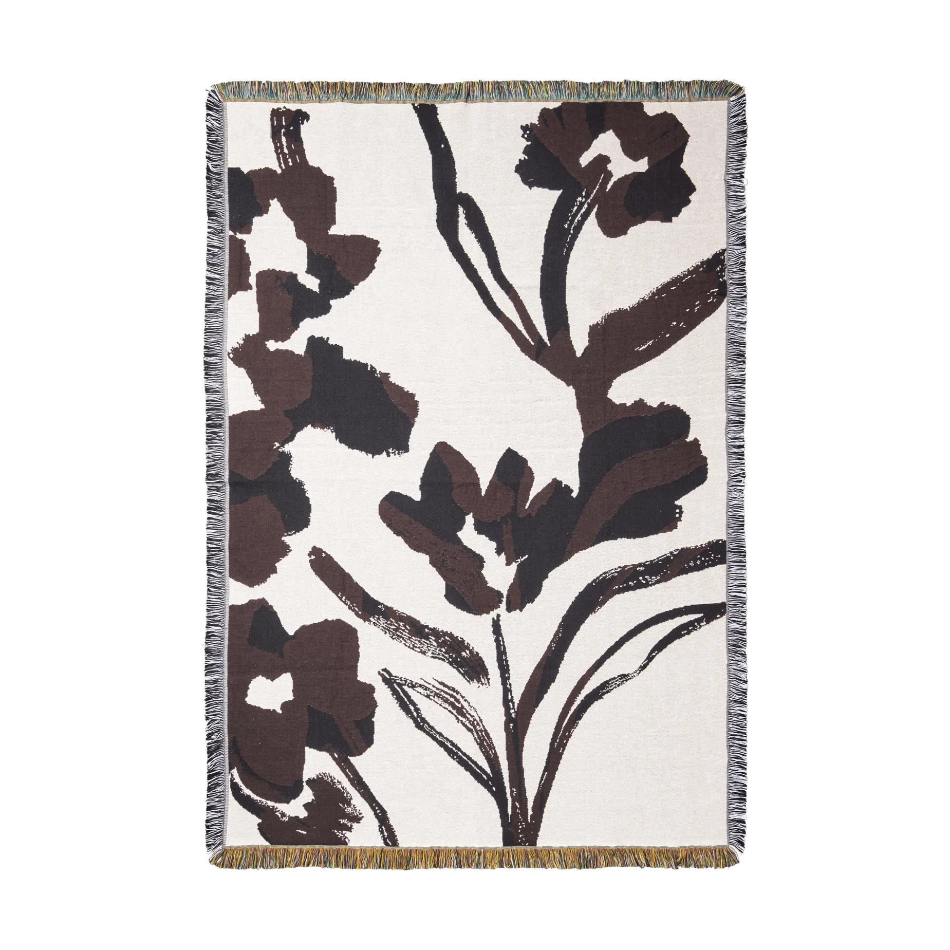 Cilla tapestry plaid 120x170 cm, Off-white-Dark grape Ferm Living