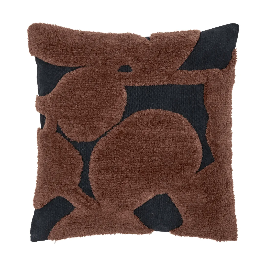 Cilla tufted kussen, Black-dark chocolate 50x50 cm Ferm Living