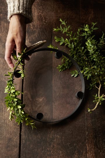 Circle kandelaar zwart messing - groot - Ferm Living