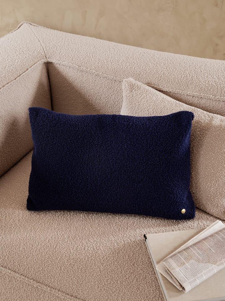 Clean kussen bouclé 40x60 cm, Deep Blue Ferm Living
