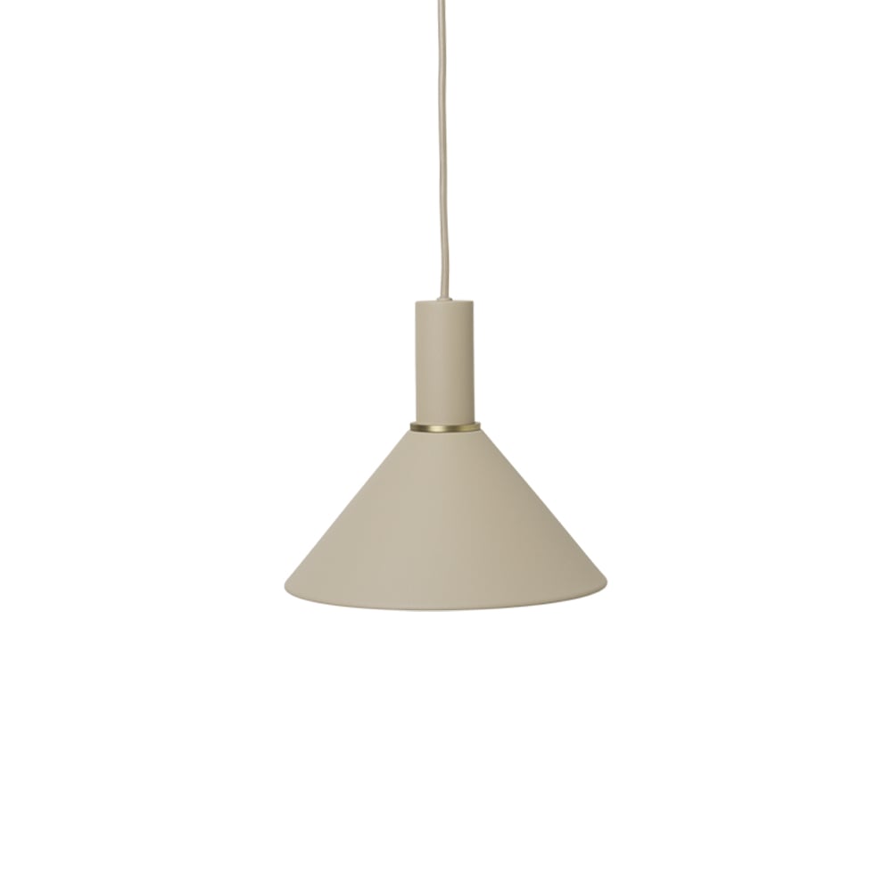 ferm LIVING Collect hanglamp cashmere, low, cone shade