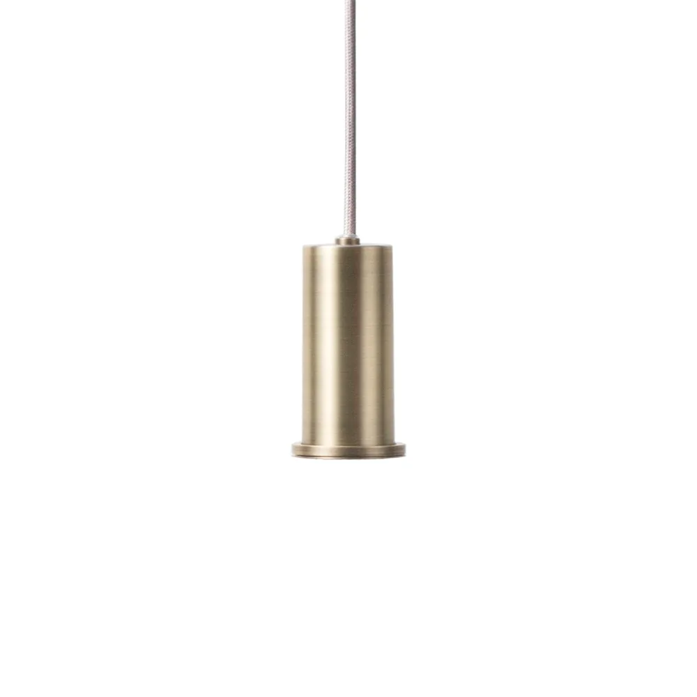 Collect hanglamp klein, messing - zilveren snoer Ferm Living
