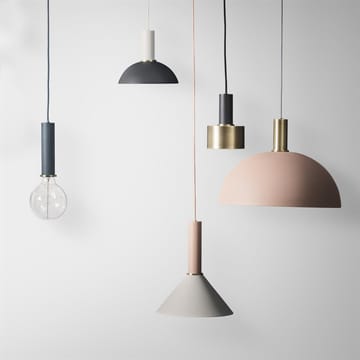 Collect hanglamp klein - messing - zilveren snoer - Ferm Living