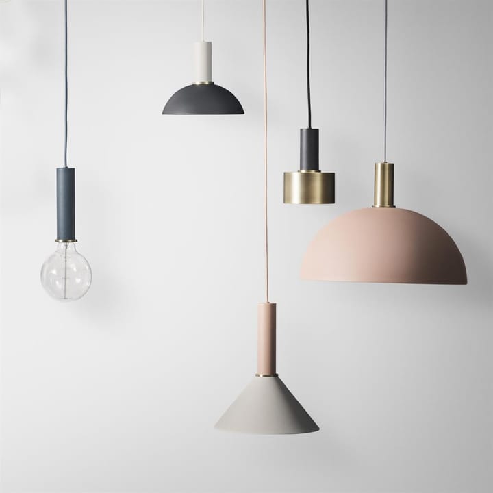 Collect hanglamp klein, messing - zilveren snoer Ferm Living