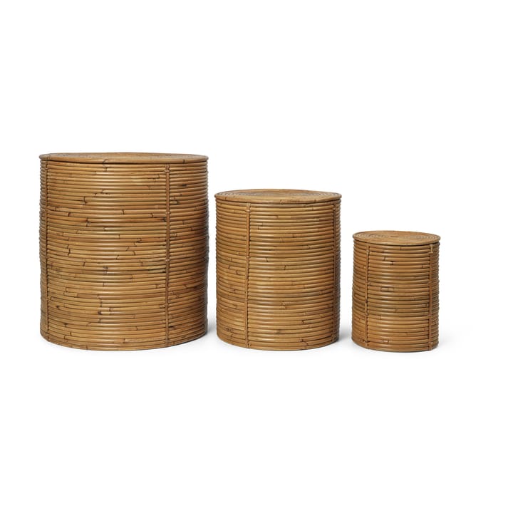 Column opbergset 3-delig - Natural Stained - ferm LIVING