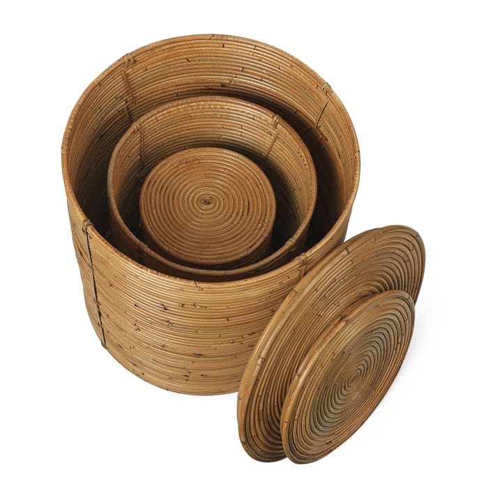 Column opbergset 3-delig - Natural Stained - ferm LIVING