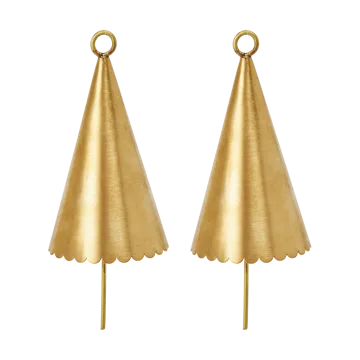 Cone bell decoratiehanger 2-pack - Brass - Ferm Living