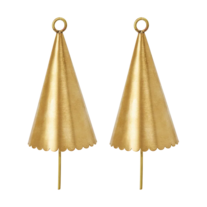 Cone bell decoratiehanger 2-pack - Brass - Ferm Living