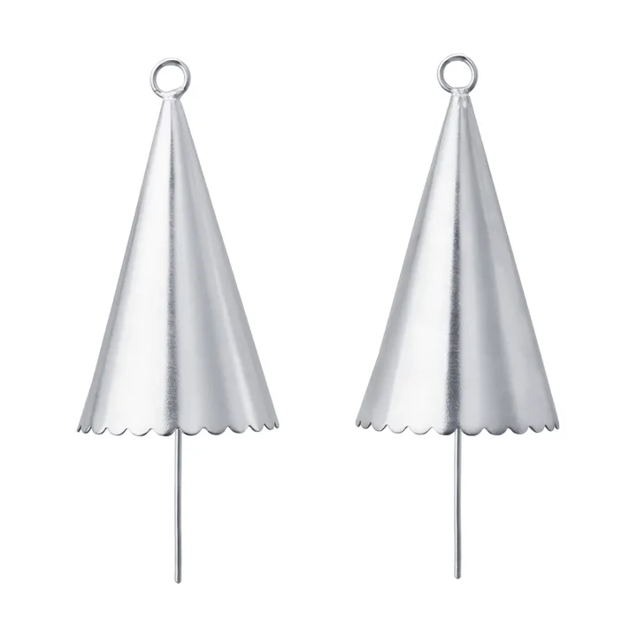 Cone bell decoratiehanger 2-pack - Zilverkleurig - Ferm Living