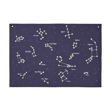 Constellation textielkaart - Donkerblauw, 70x100 cm - Ferm Living