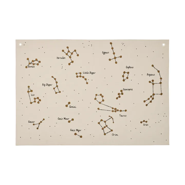Constellation textielkaart - Ongekleurd, 70x100 cm - Ferm Living