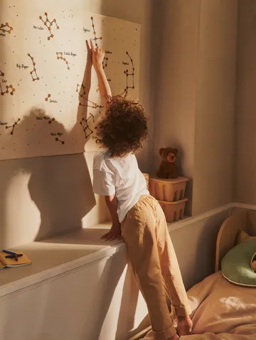 Constellation textielkaart - Ongekleurd, 70x100 cm - Ferm Living