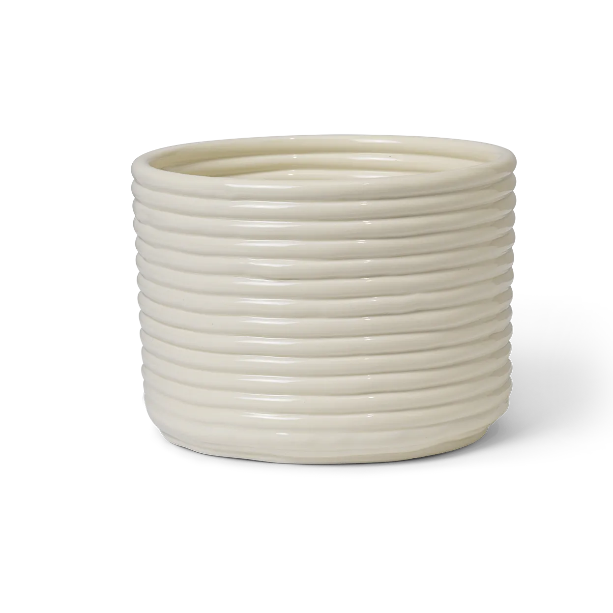 Corduroy pot Ø20x15 cm, Off white Ferm Living