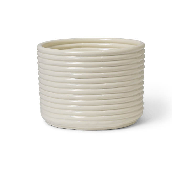 Corduroy pot Ø20x15 cm - Off white - Ferm Living