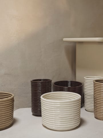 Corduroy pot Ø20x15 cm - Off white - Ferm Living