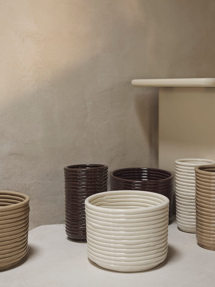 Corduroy pot Ø20x15 cm, Off white Ferm Living