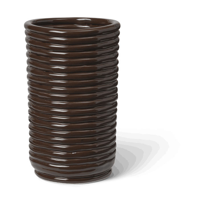 Corduroy vaas 21 cm - Carob Brown - Ferm Living