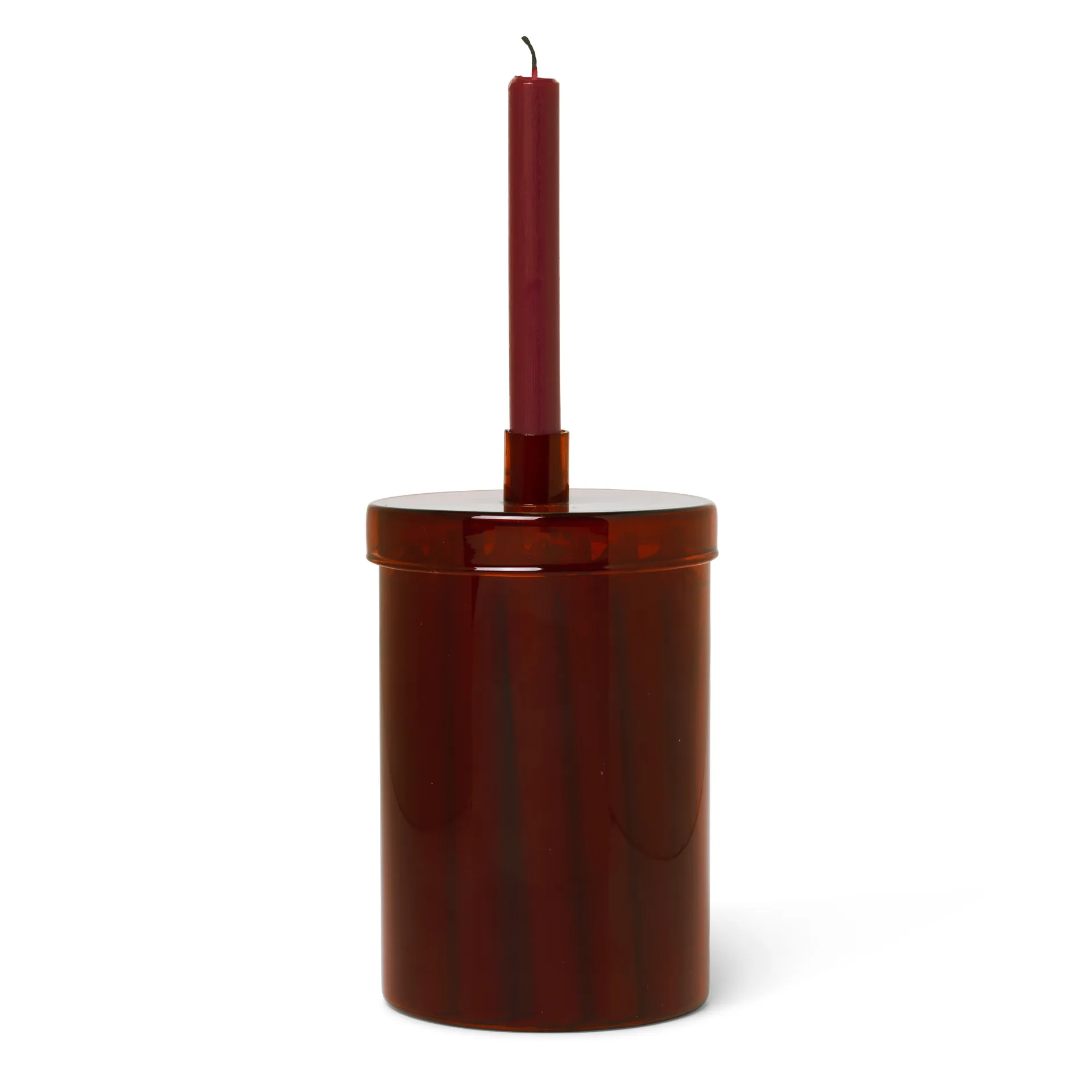Countdown to Christmas glazen pot met 24 kaarsen, Donkerrood Ferm Living