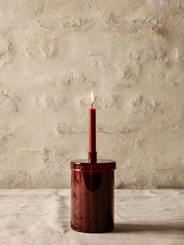 Countdown to Christmas glazen pot met 24 kaarsen - Donkerrood - Ferm Living