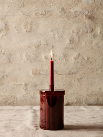 Countdown to Christmas glazen pot met 24 kaarsen - Donkerrood - ferm LIVING