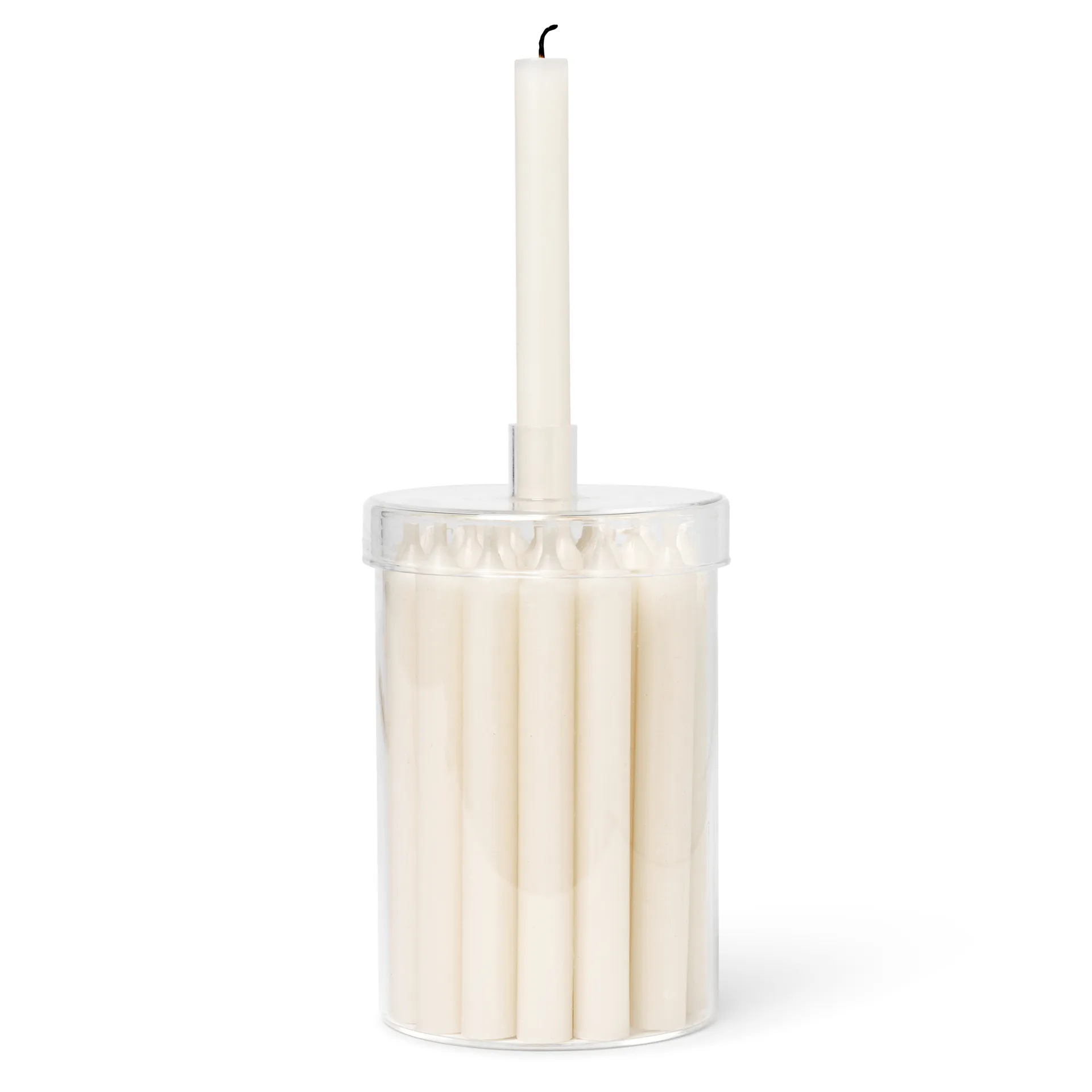 Countdown to Christmas glazen pot met 24 kaarsen, Off white Ferm Living