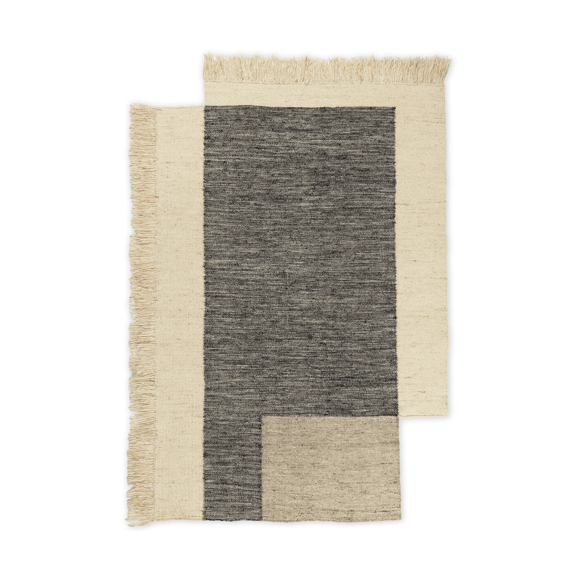 Counter wollen vloerkleed, Houtskool-wit, 140x200 cm Ferm Living