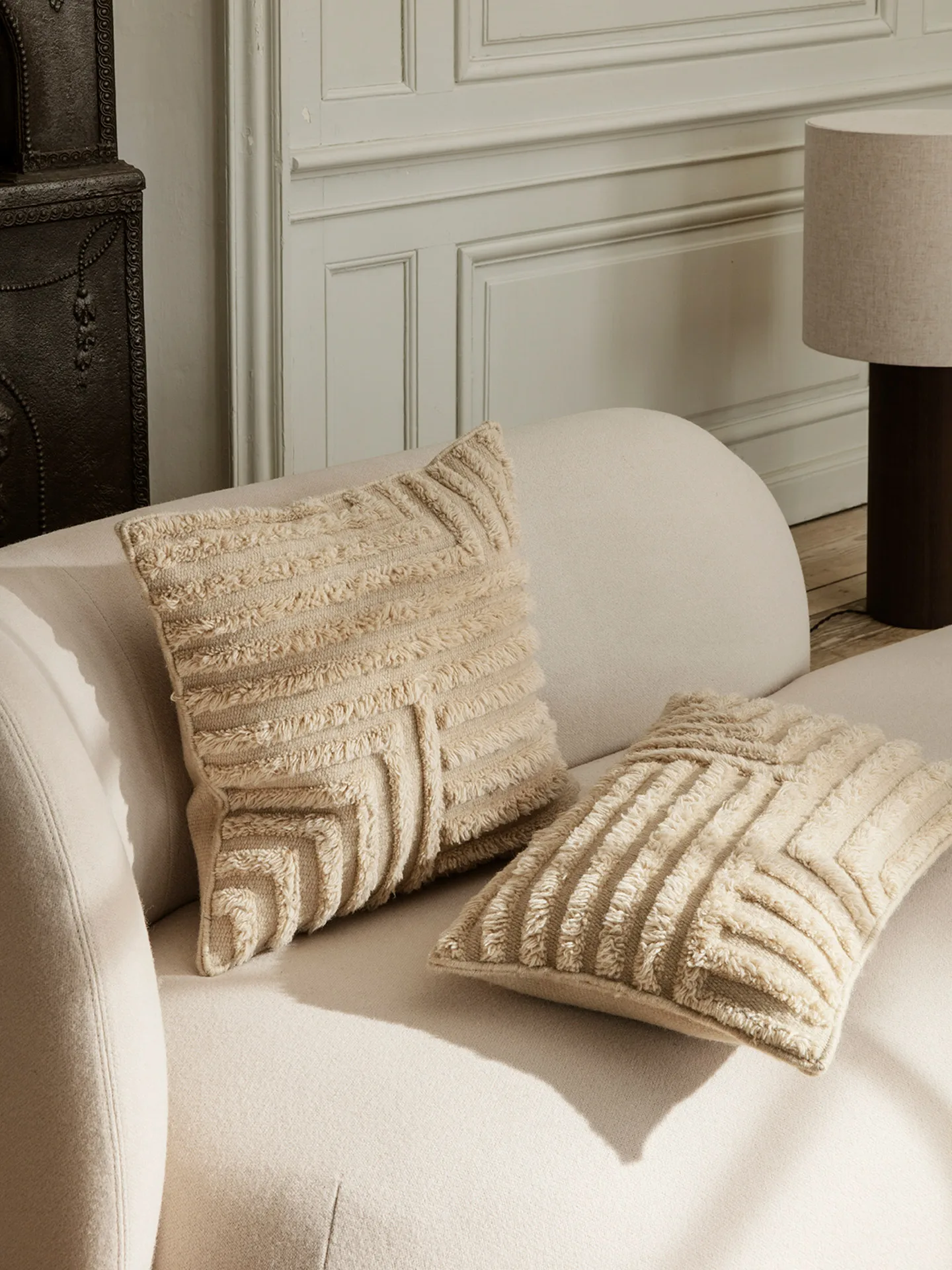 Crease kussen 40x60 cm, Light Sand Ferm Living