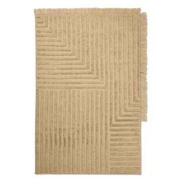 Crease wollen vloerkleed 140x200 cm - Light Sand - Ferm Living