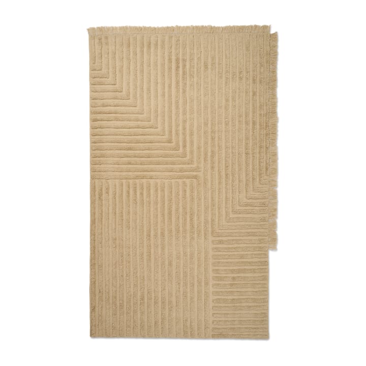 Crease wollen vloerkleed 160x250 cm - Light Sand - Ferm Living