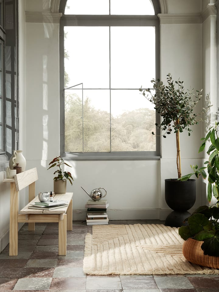 Crease wollen vloerkleed 160x250 cm, Light Sand Ferm Living