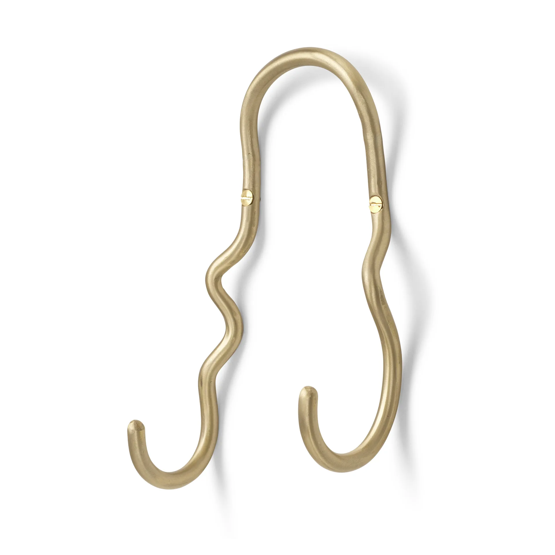 Curvature dubbele haak, Messing Ferm Living