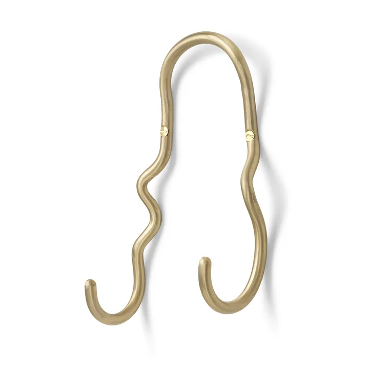 Curvature dubbele haak - Messing - Ferm Living